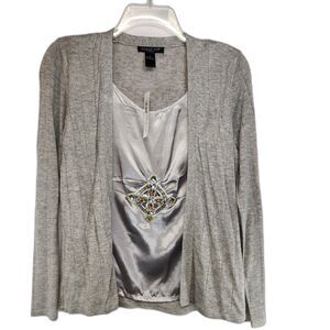 NWT August Silk Grey Tank Top Sweater Size PS
